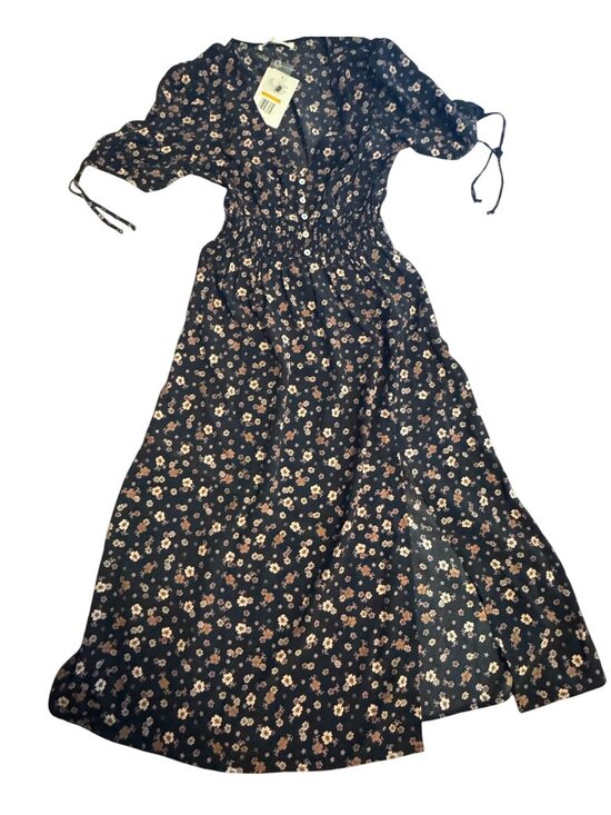 Lola Grace Dresses & Skirts - Lola Grace Floral Maxi Dress Small Polyester Black Brown